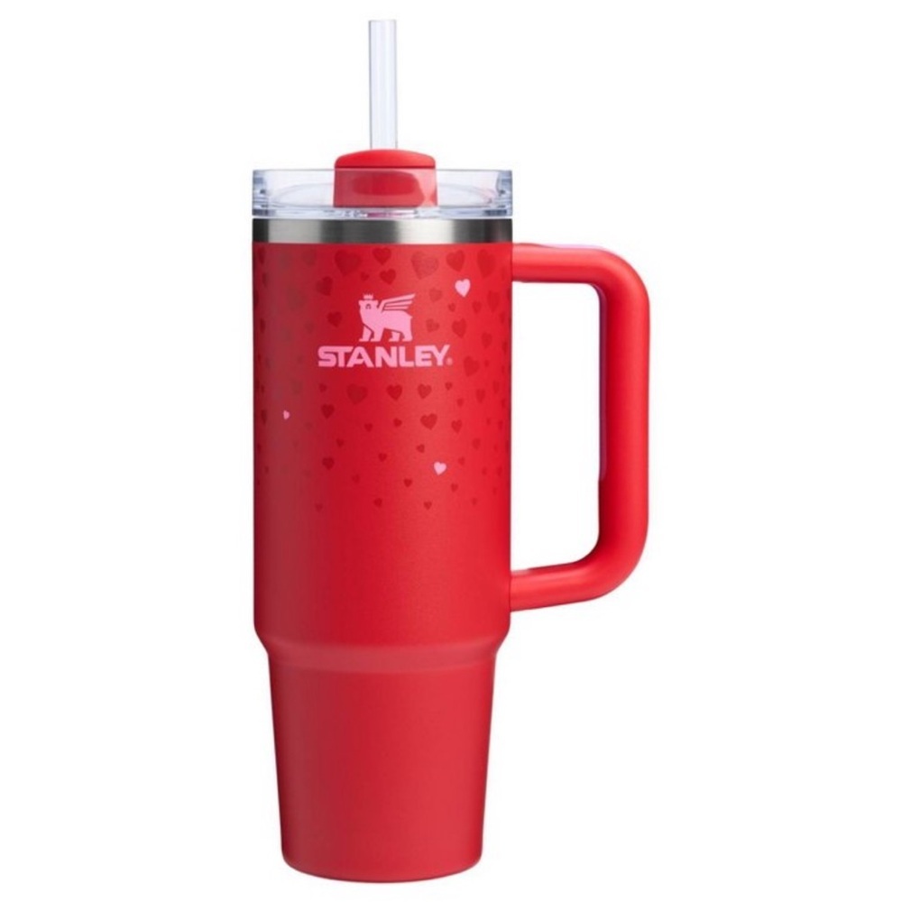 Stanley 30 oz Stainless Steel H2.0
Flowstate Quencher Tumbler Ruby Hearts